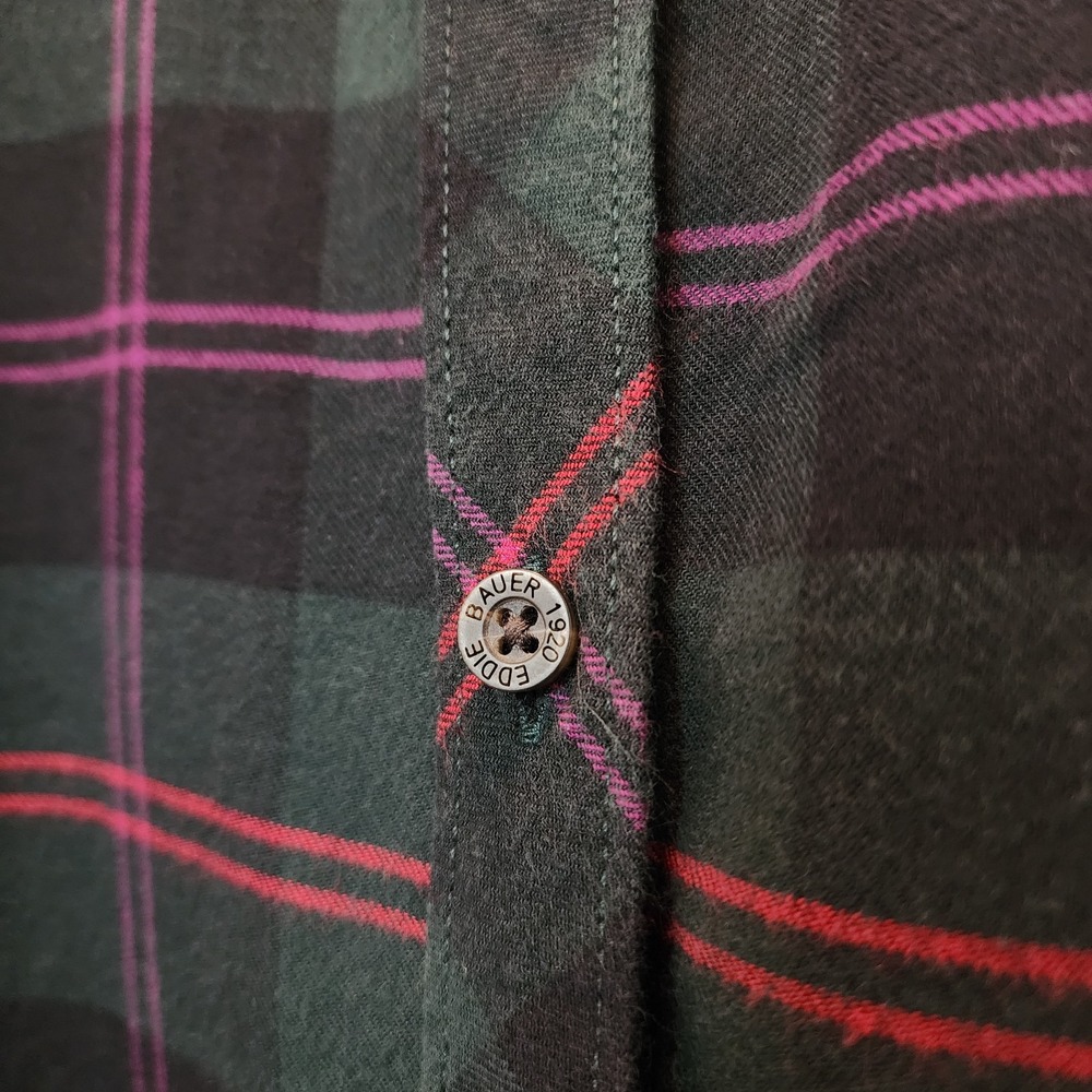 Eddie Bauer XL Classic Flannel Shirt Plaid Cozy Outdoor Preppy Rustic Holiday - Picture 5 of 16